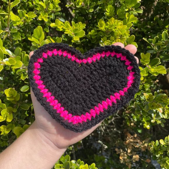 Handmade Kuromi Inspired Crochet Coasters - Picture 4 of 5